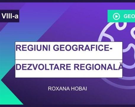 Regiuni geografice și dezvoltare regională